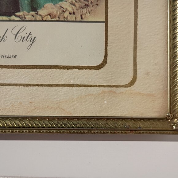 Vintage Framed Photo Lookout Mountain Tennessee Rock City Lovers Leap 1950s - Picture 7 of 11